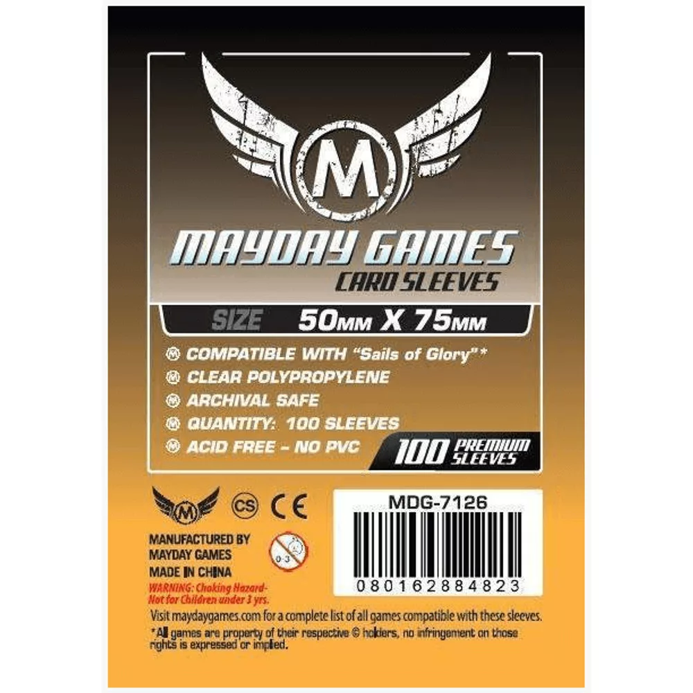 Mayday Games Egyedi "Sails of Glory" kártyavédő 50 x 75 mm (100 db-os csomag)