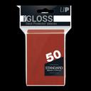 Ultra PRO PRO-Gloss Standard Deck Protectors – piros kártyavédő tasak, 50 db