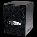 Ultra PRO SATIN Cube – fekete csillámos paklitartó, 100+ kártyához