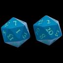 Ultra PRO Vivid HEAVY METAL Dice – türkiz D20 kockák, 2 db