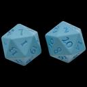 Ultra PRO Vivid HEAVY METAL Dice – világoskék D20 kocka, 2 db