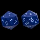 Ultra PRO Vivid HEAVY METAL Dice – kék D20 kocka, 2 db