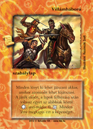Ultraritka 2026 Villámháború szabálylap